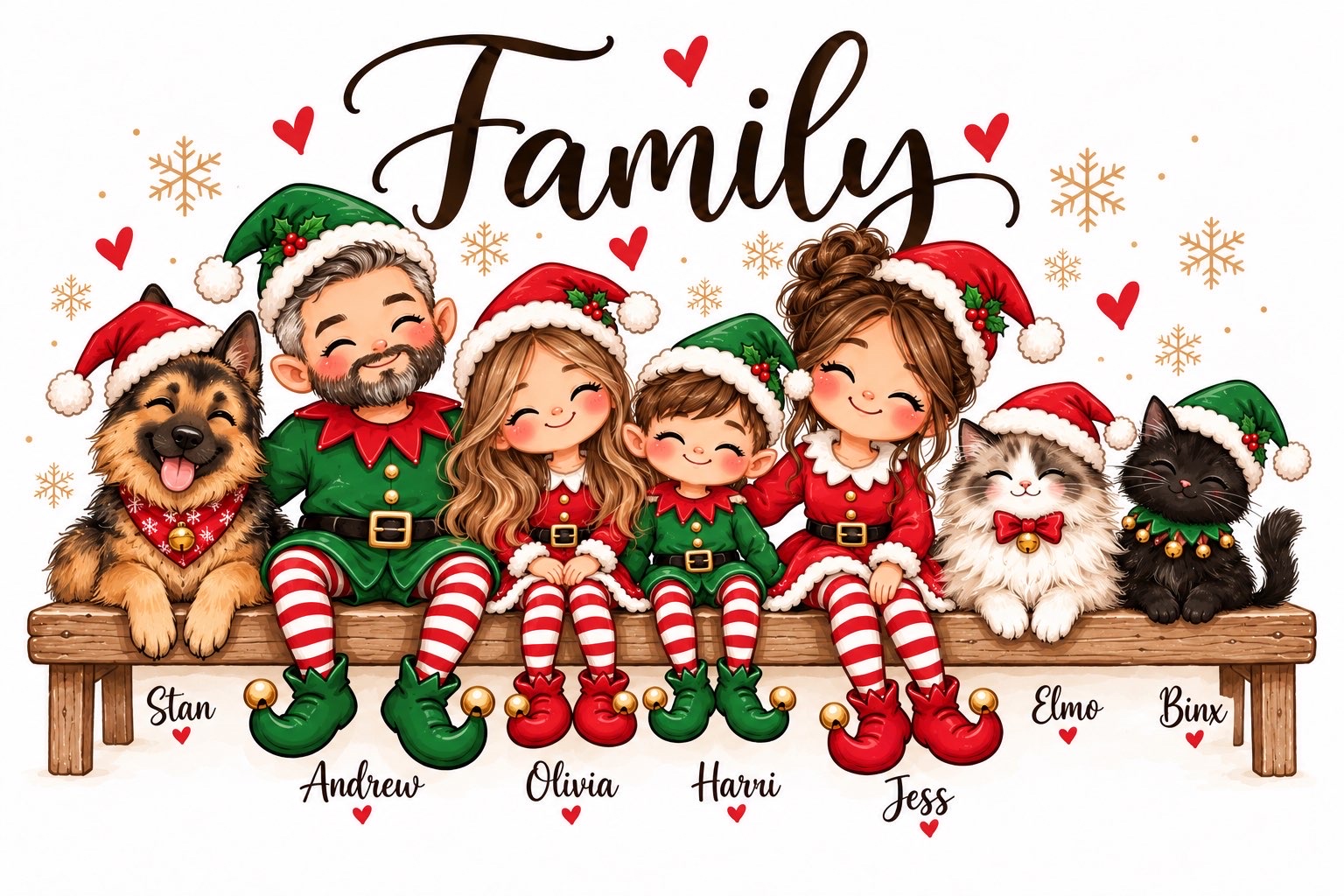 The Christmas Elf Family